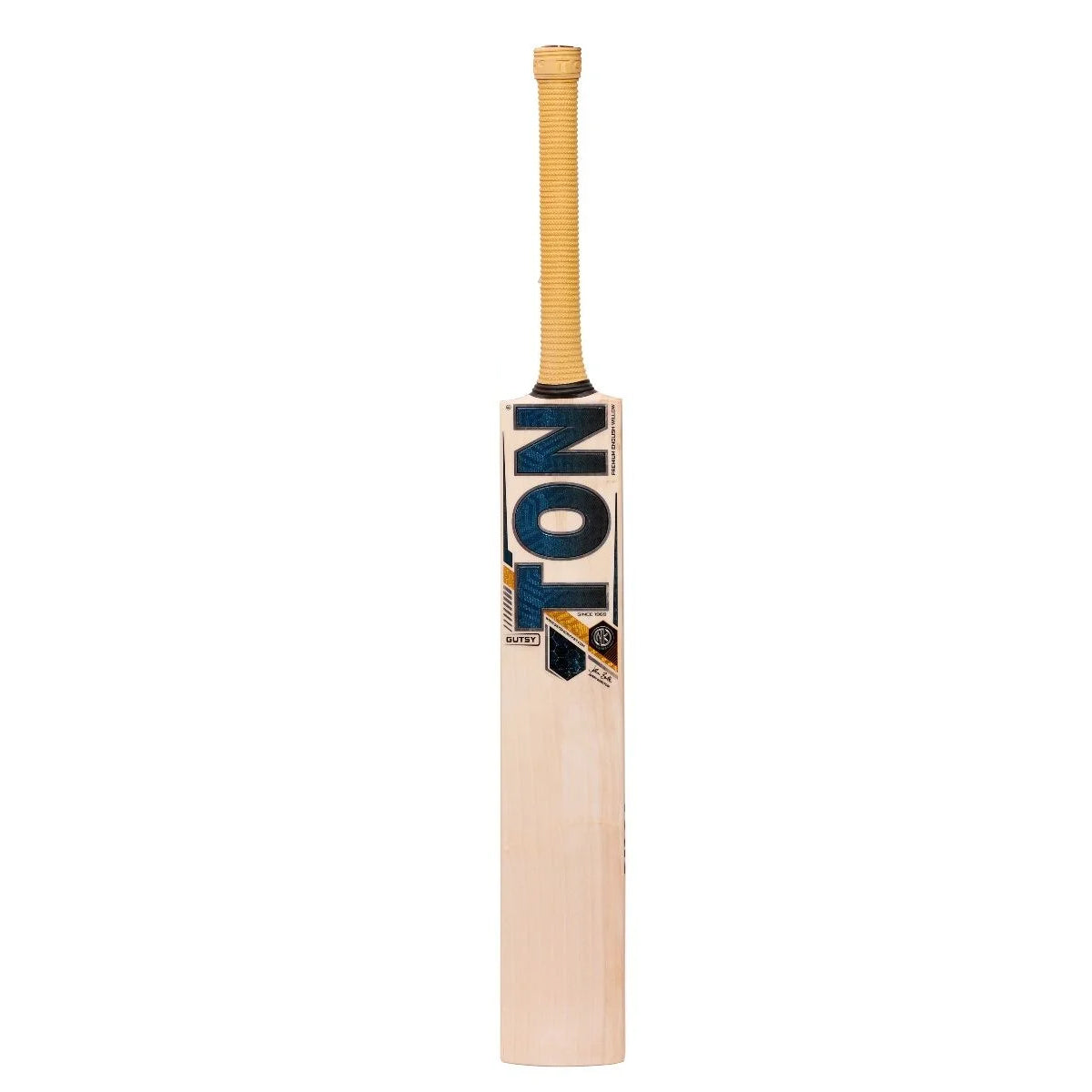 SS Ton Gutsy English Willow Cricket Bat White Background English Willow Bat Front View Bat
