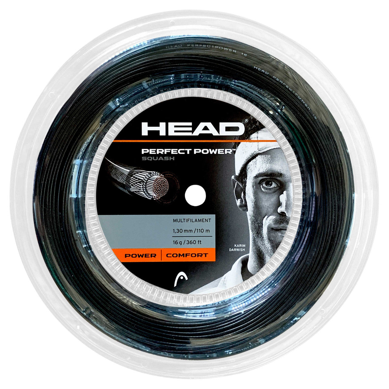 Head Perfect Power 16L Squash String (18 rackets can be strung)