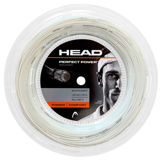 Head Perfect Power 16L Squash String (18 rackets can be strung)