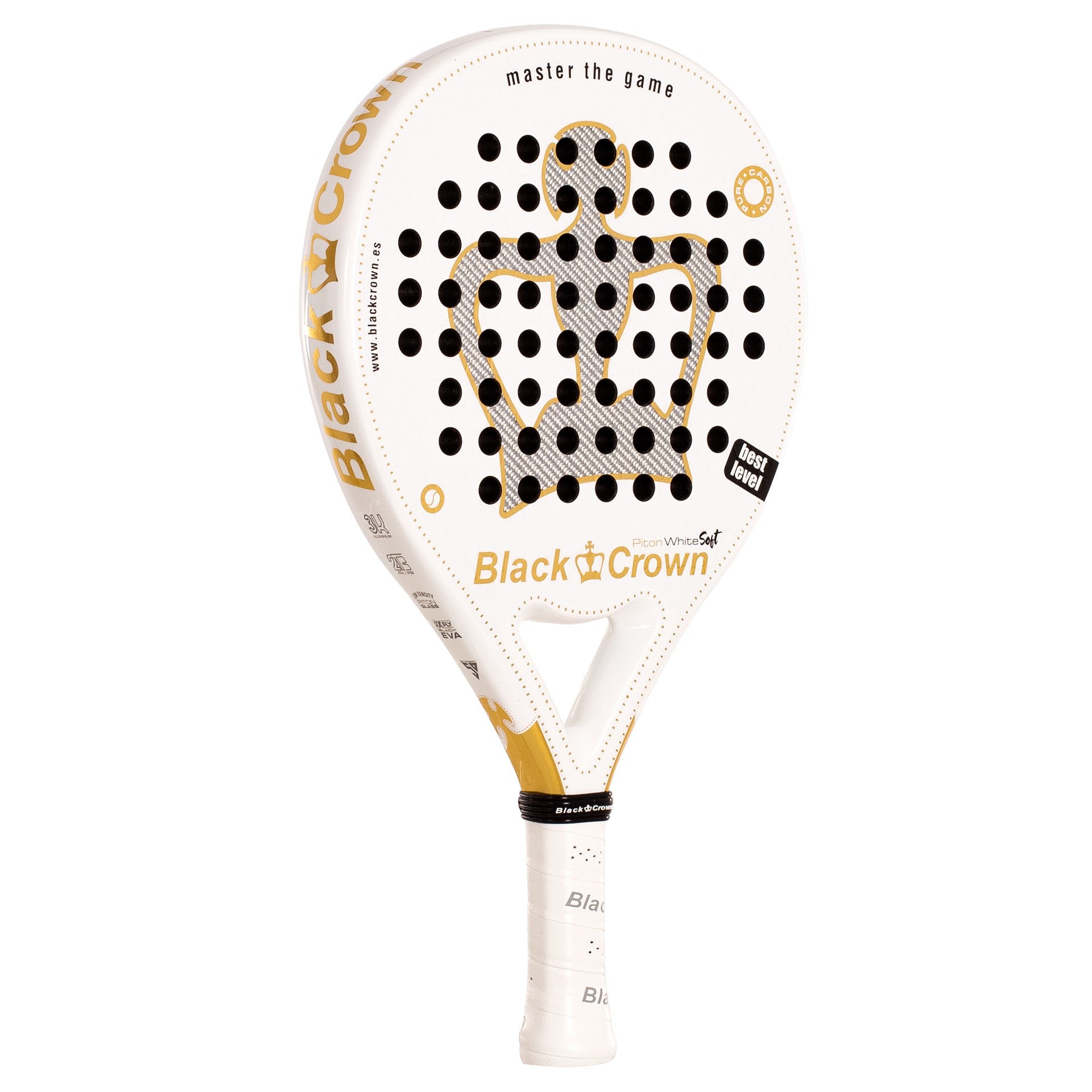 Black Crown Piton White Soft Padel Racket