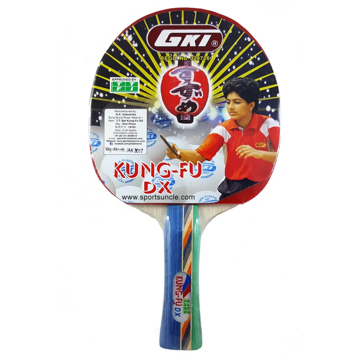 GKI Kung Fu DX Table Tennis Bat with Cover