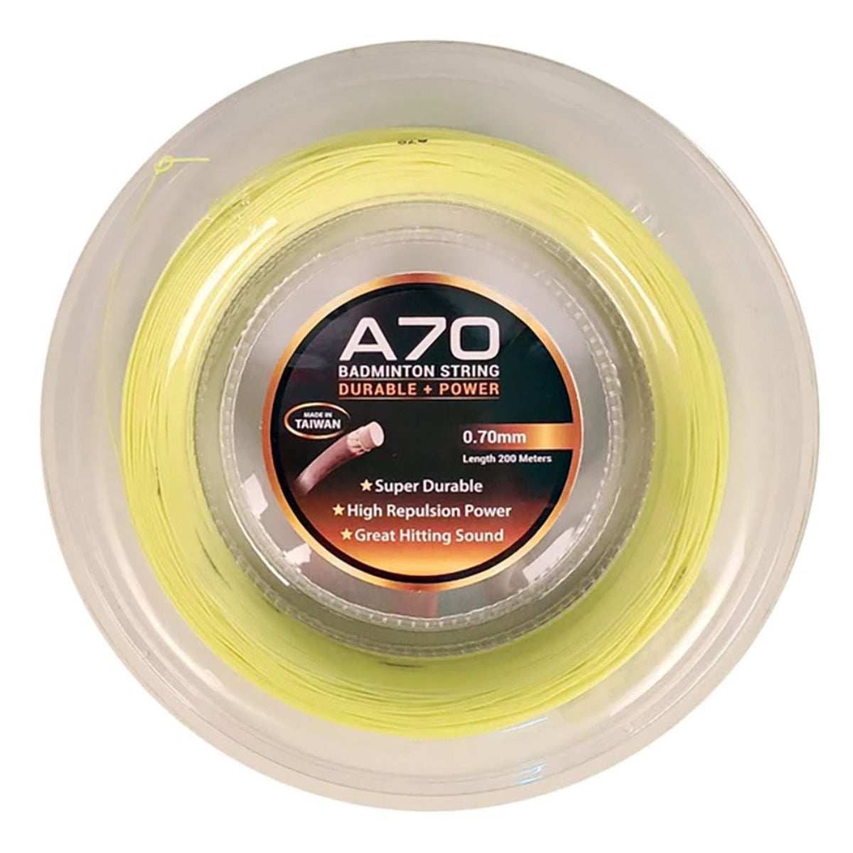 Li-Ning A70 Badminton String 0.70mm/200mm (18 racket can be strung)