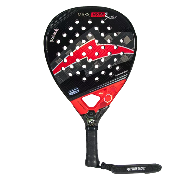 Black and red paddle with visible branding on a white background
