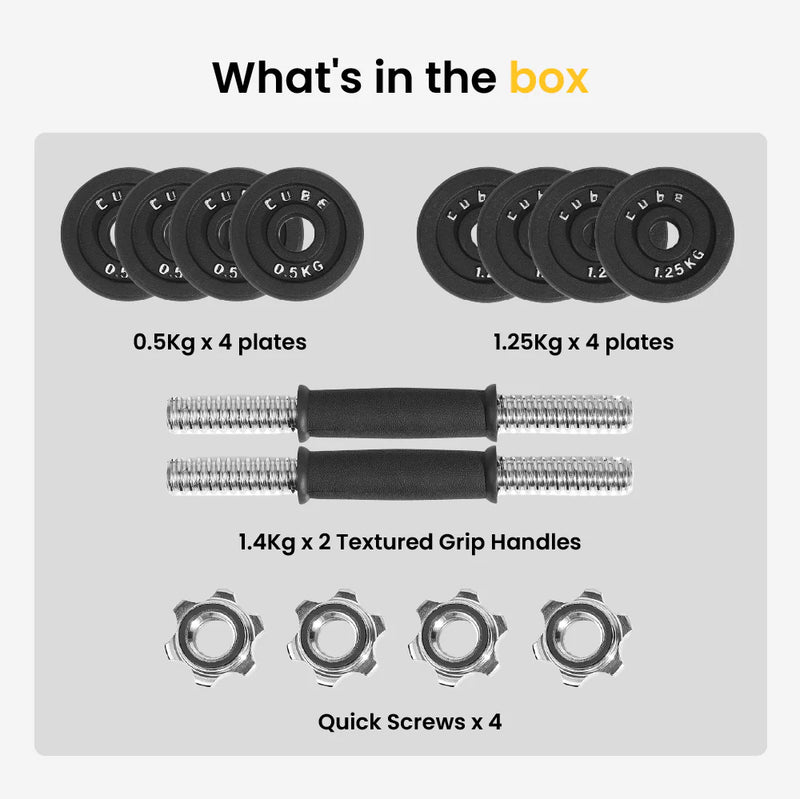 Load image into Gallery viewer, The Cube Dumbell Kit 10 Kg
