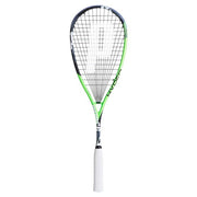 A Prince Hyper Elite 500 squash racket with a green frame and black strings.
