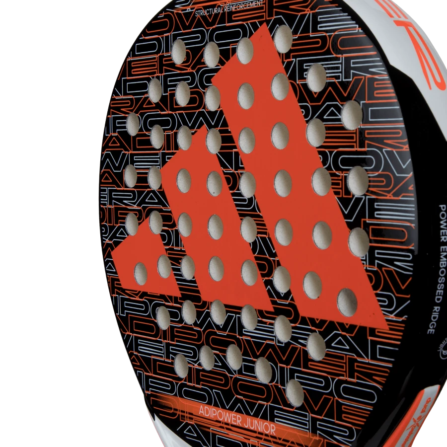 Junior-friendly Adidas Adipower Junior 3.3 padel racquet with enhanced stability and control
