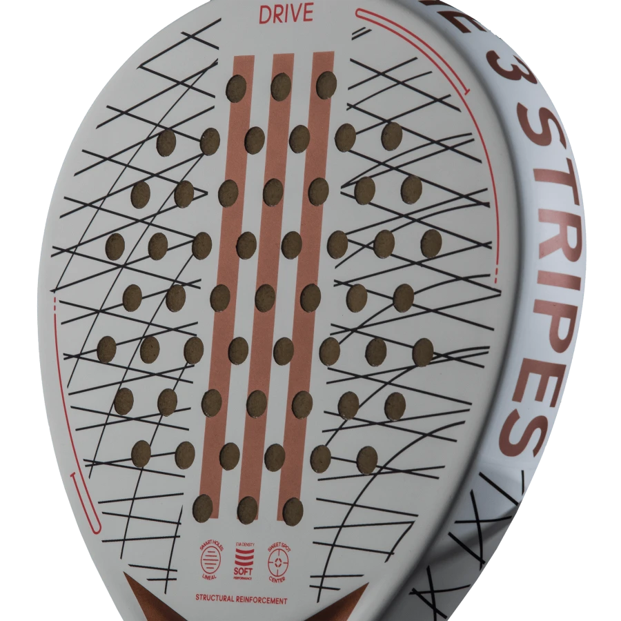 Adidas Drive 3.3 Vintage padel racquet with an optimized sweet spot for consistent shots
