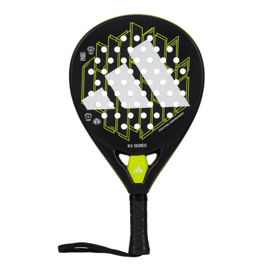 High-performance Adidas RX Series Lime padel racquet with a vibrant lime color for visibility
