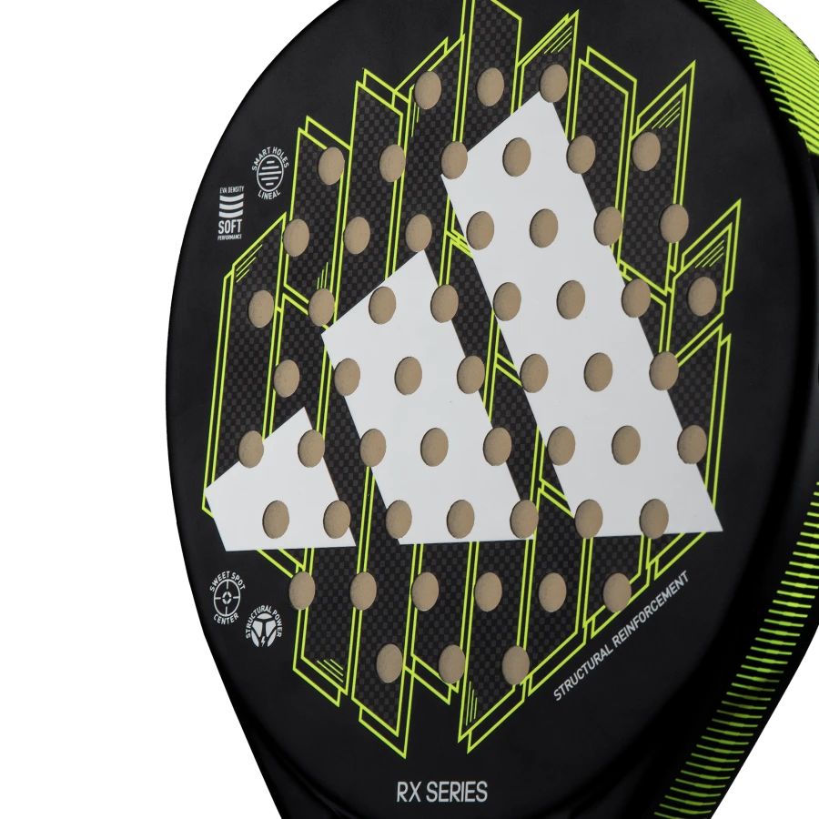 Adidas RX Series Lime padel racquet with a large sweet spot for improved consistency
