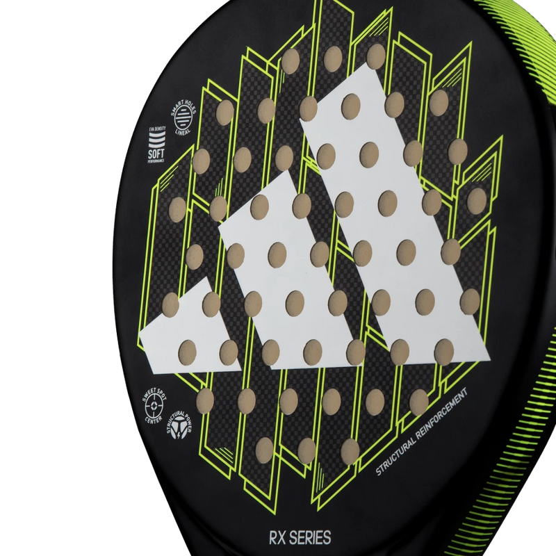 Load image into Gallery viewer, Adidas RX Series Lime padel racquet with a large sweet spot for improved consistency

