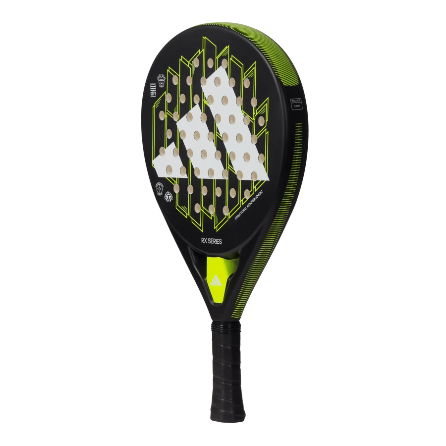 Durable Adidas RX Series Lime padel racquet designed for aggressive and recreational players
