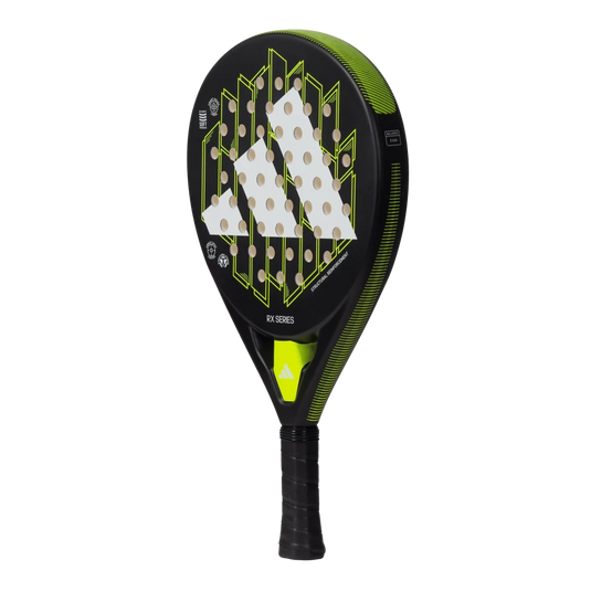 Durable Adidas RX Series Lime padel racquet designed for aggressive and recreational players
