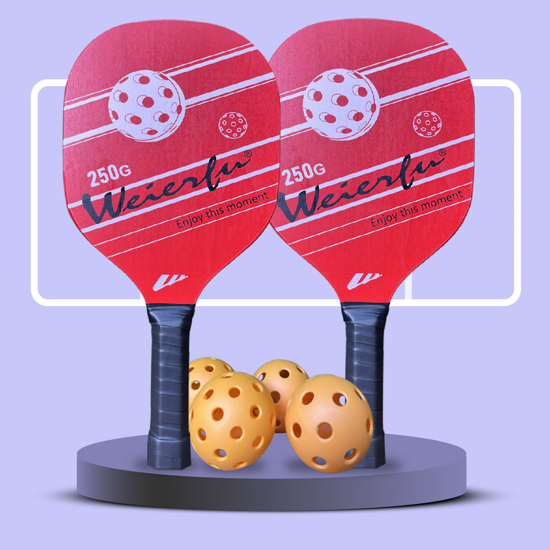 Load image into Gallery viewer, Weierfu Wooden Pickleball Paddle red Set
