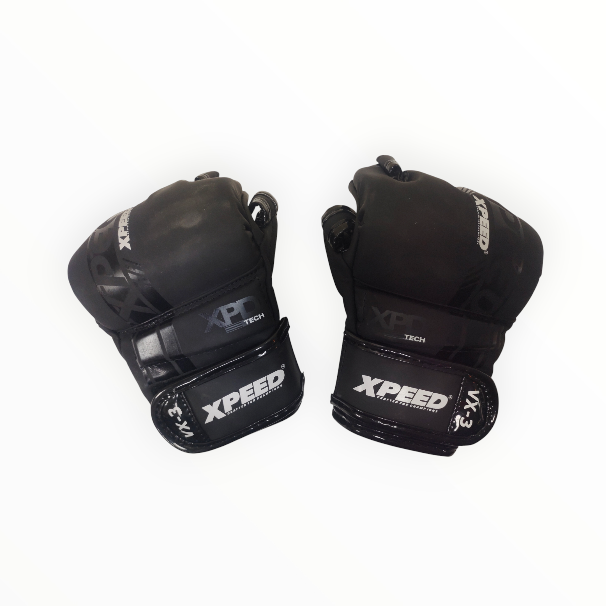 Xpeed Matt PU Cut Finger Boxing Gloves