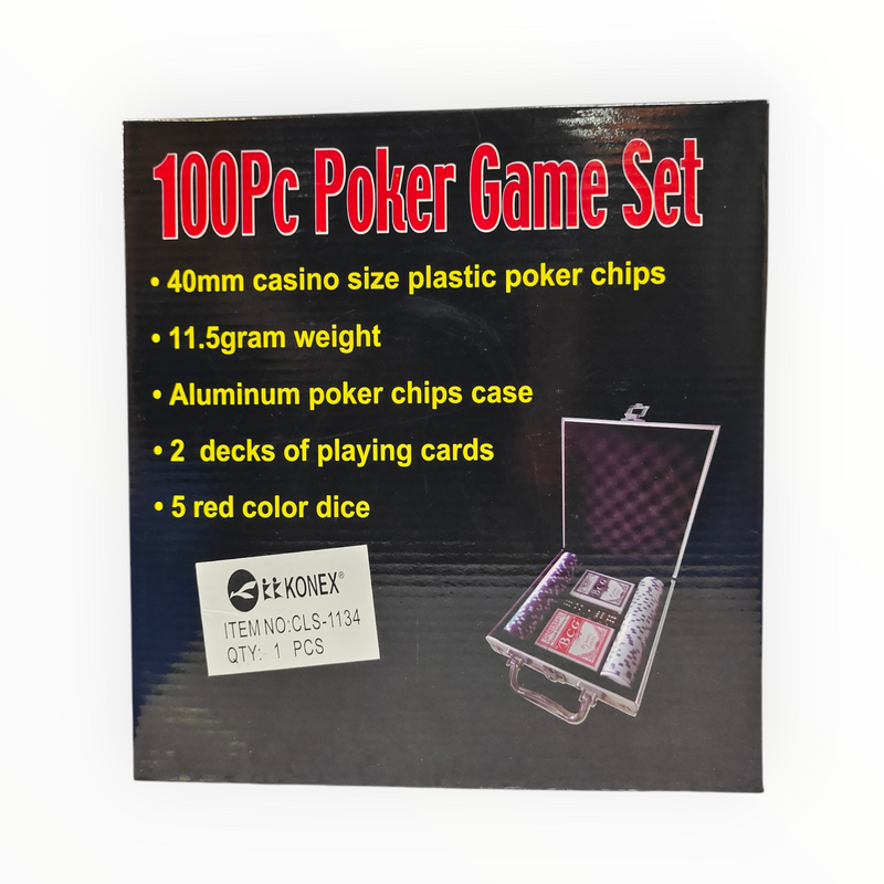 Load image into Gallery viewer, Konex 100 Chips Poker Set
