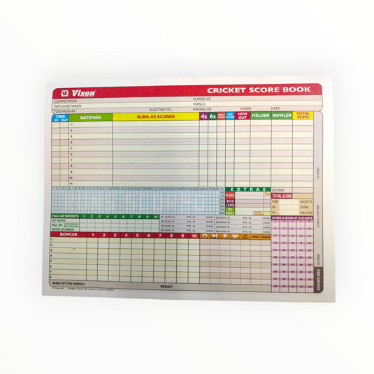 Vixen 911 Cricket Score Book