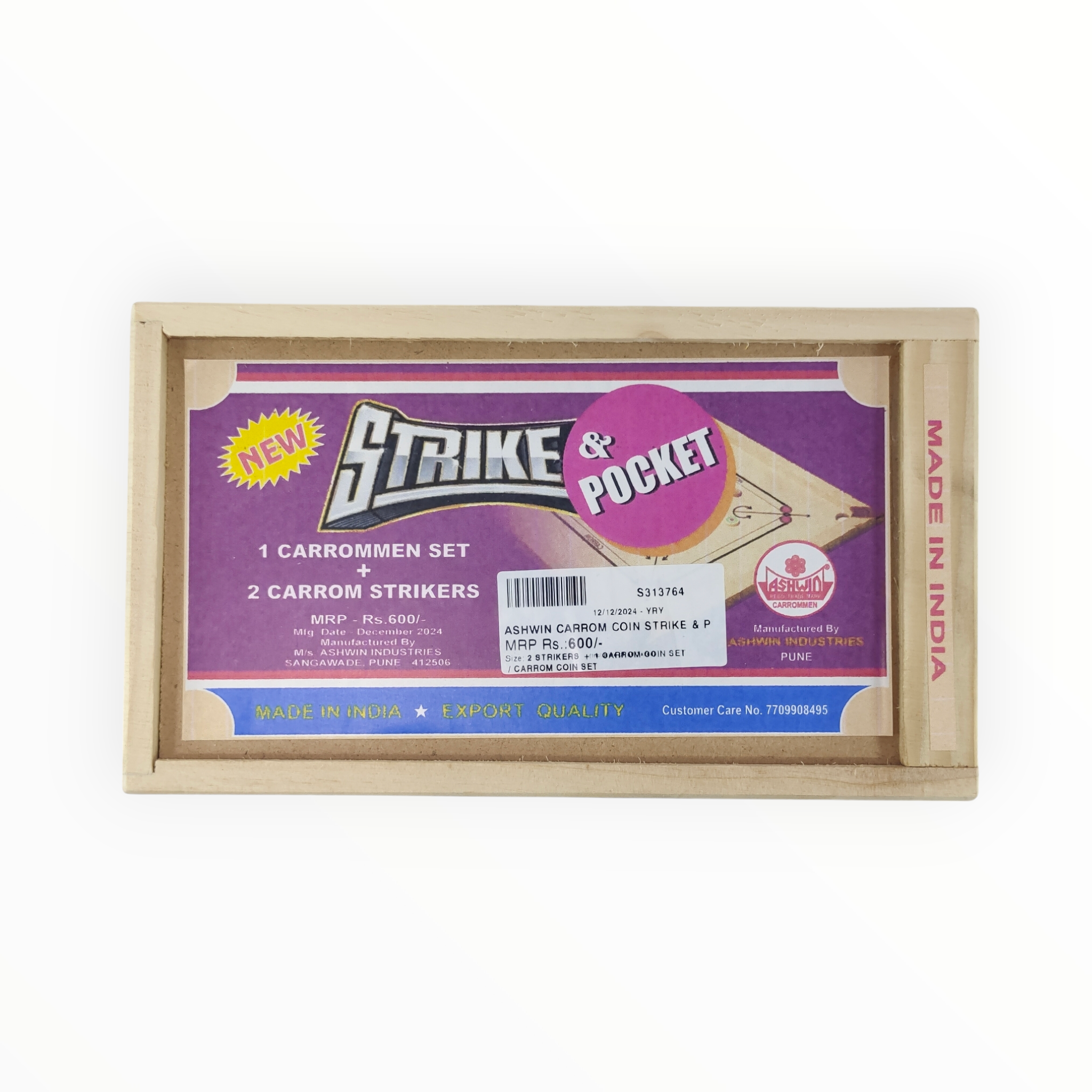 Ashwin Carrom Coin Strike & Pocker