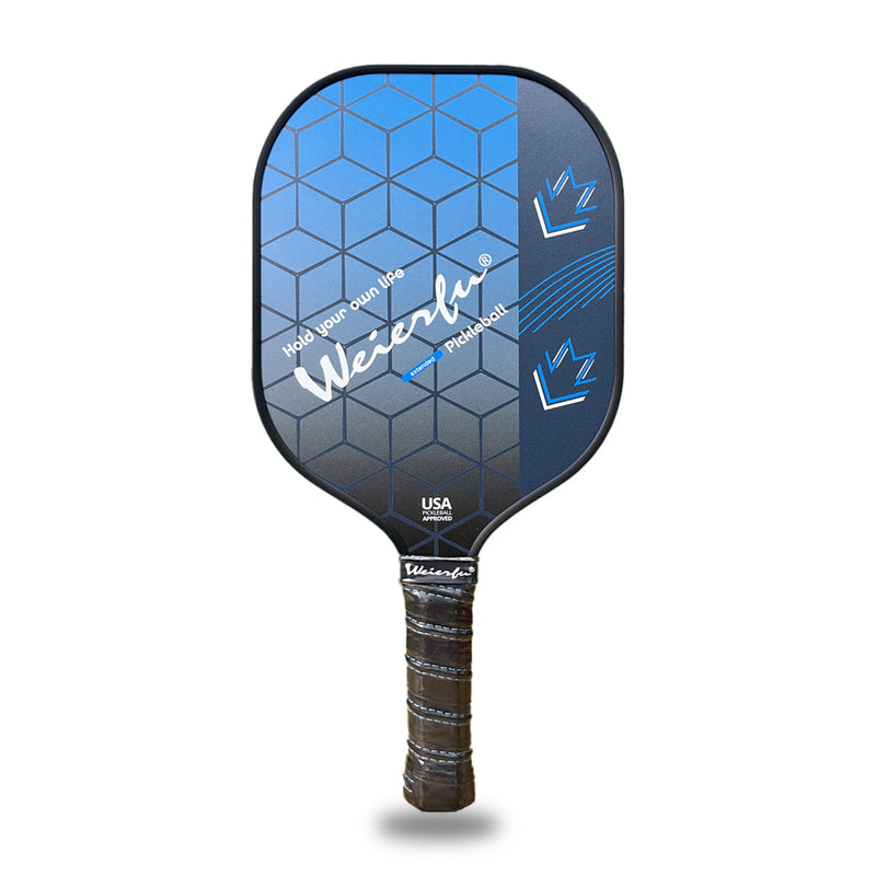 Load image into Gallery viewer, Weierfu Graphite Face Gold Pickleball Paddle Set single img blue
