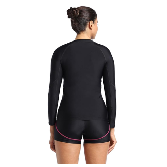 Speedo AF Hypboom Long Sleeve Rash Top Swimming Costume Female
