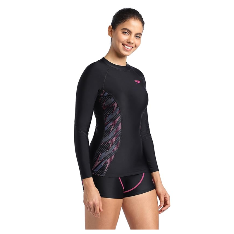 Load image into Gallery viewer, Speedo AF Hypboom Long Sleeve Rash Top Swimming Costume Female
