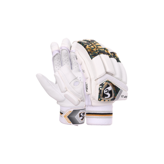 SG HP 33 White Cricket Batting Gloves