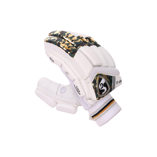 SG HP 33 White Cricket Batting Gloves