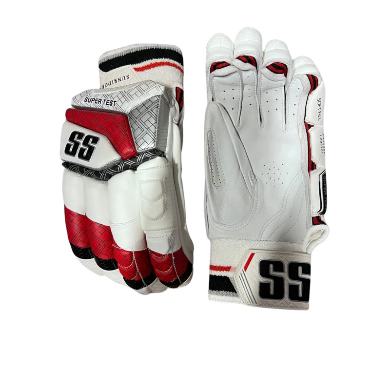 Load image into Gallery viewer, SS Super Test-Red Cricket Batting Gloves
