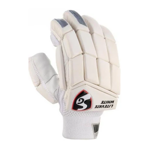 SG Litevate White Cricket Batting Gloves