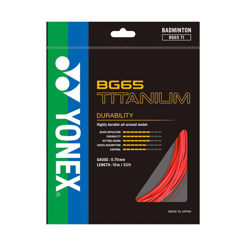 Load image into Gallery viewer, Yonex BG 65 Titanium 0.70MM Badminton String
