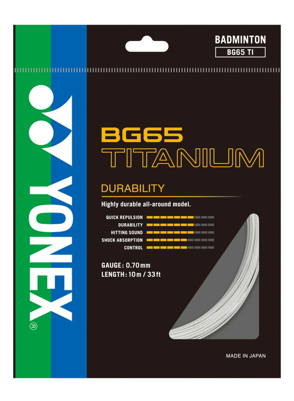 Load image into Gallery viewer, Yonex BG 65 Titanium 0.70MM Badminton String
