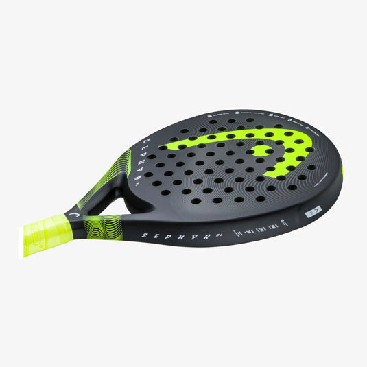 Head Zephyr UL 2023 Padel Racquet black yellow left side